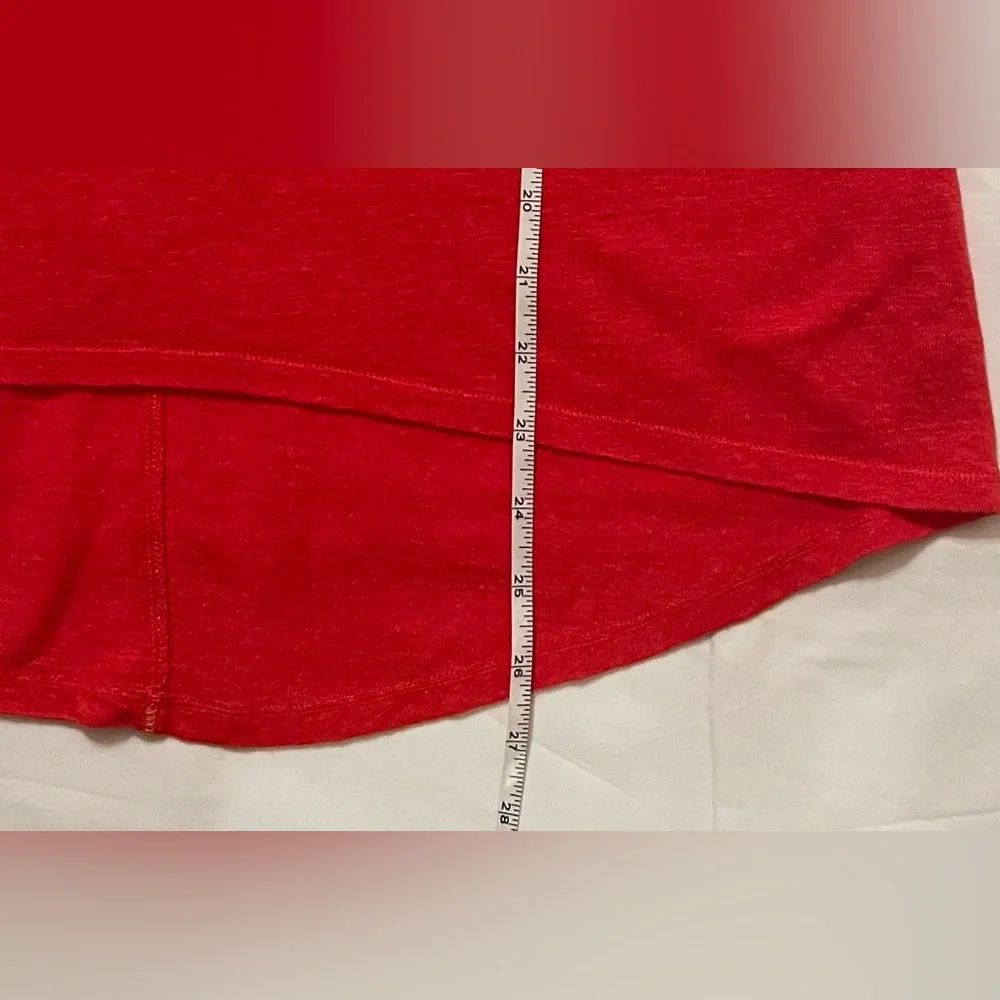 Eileen Fisher 100% Linen Red Boxy Short Sleeve Top - Picture 9 of 9